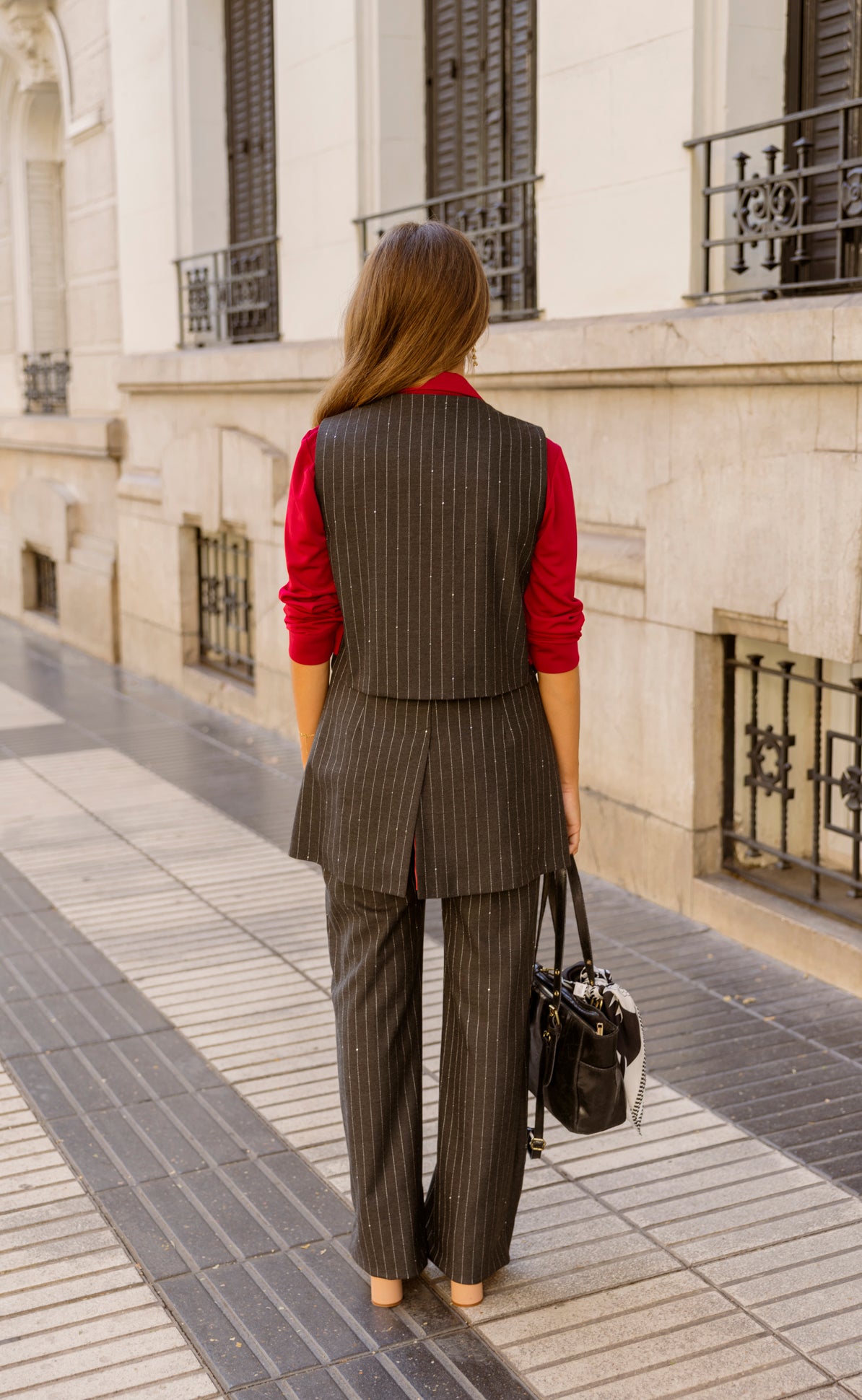 Pantalón ancho de raya diplomática: fotografía 3