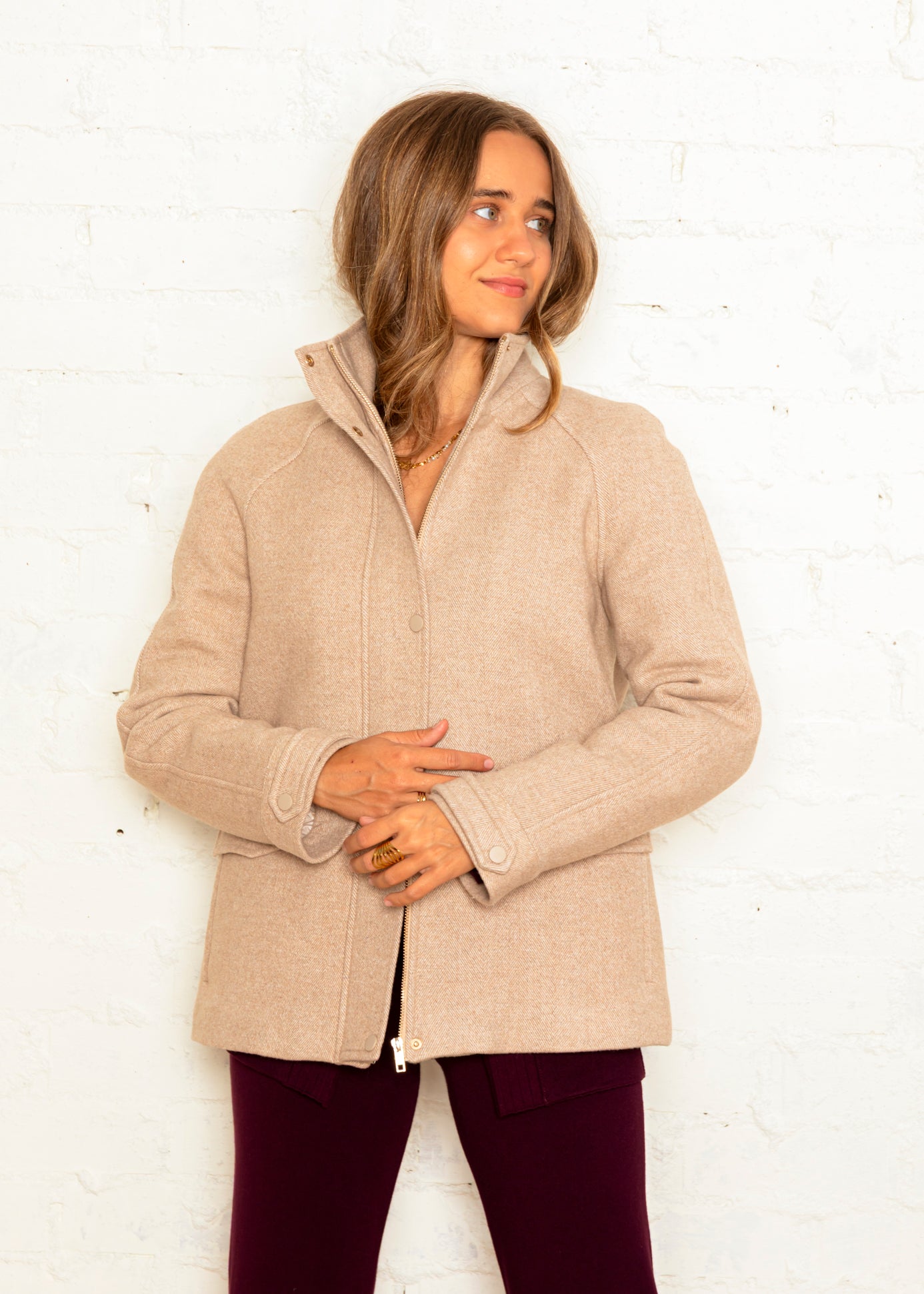 Chaquetón Beige