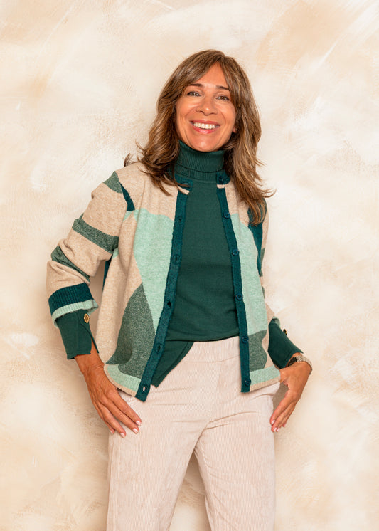 Chaqueta punto Geometrica