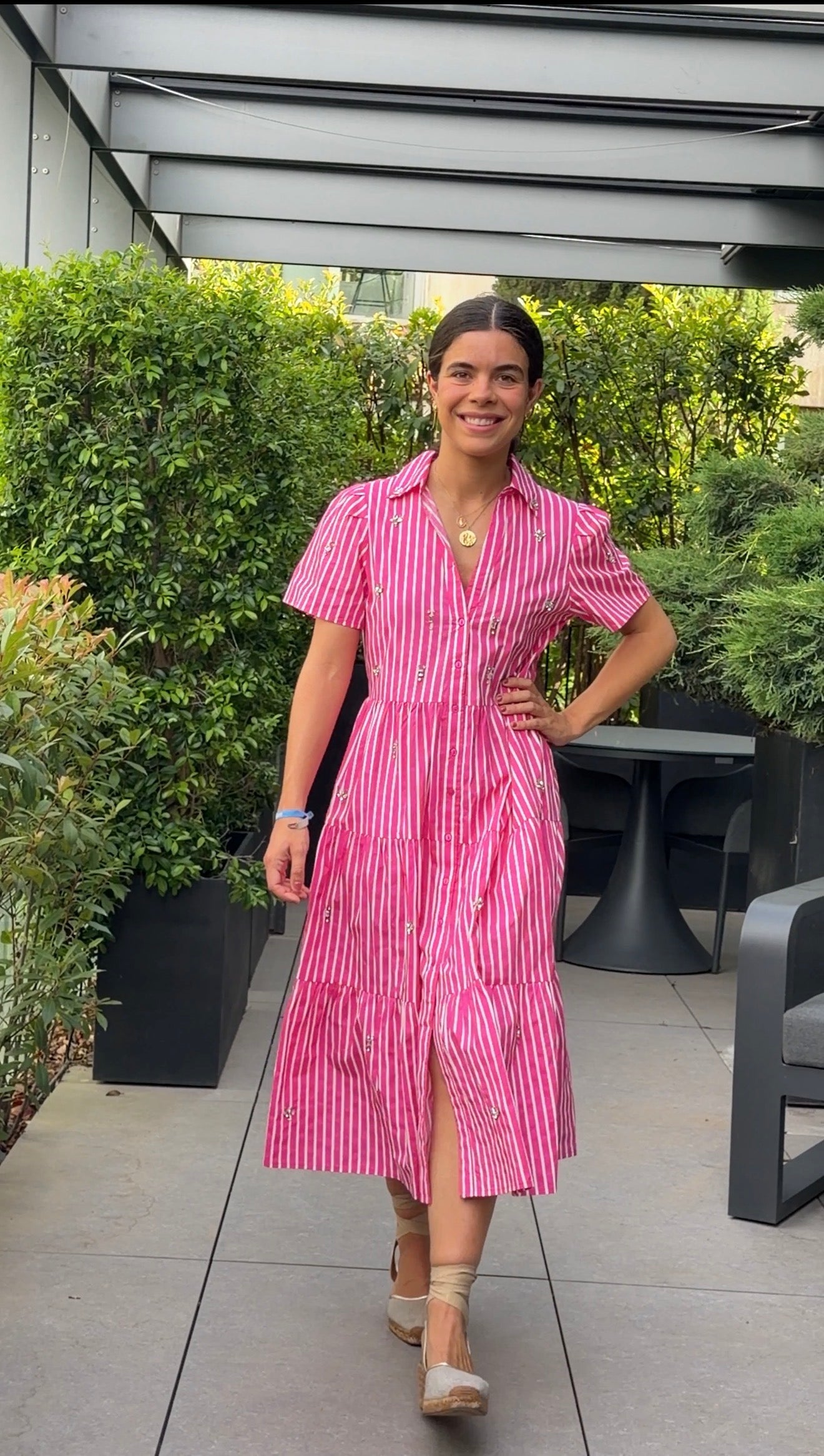 Vestido Camisero de Rayas en Algodón