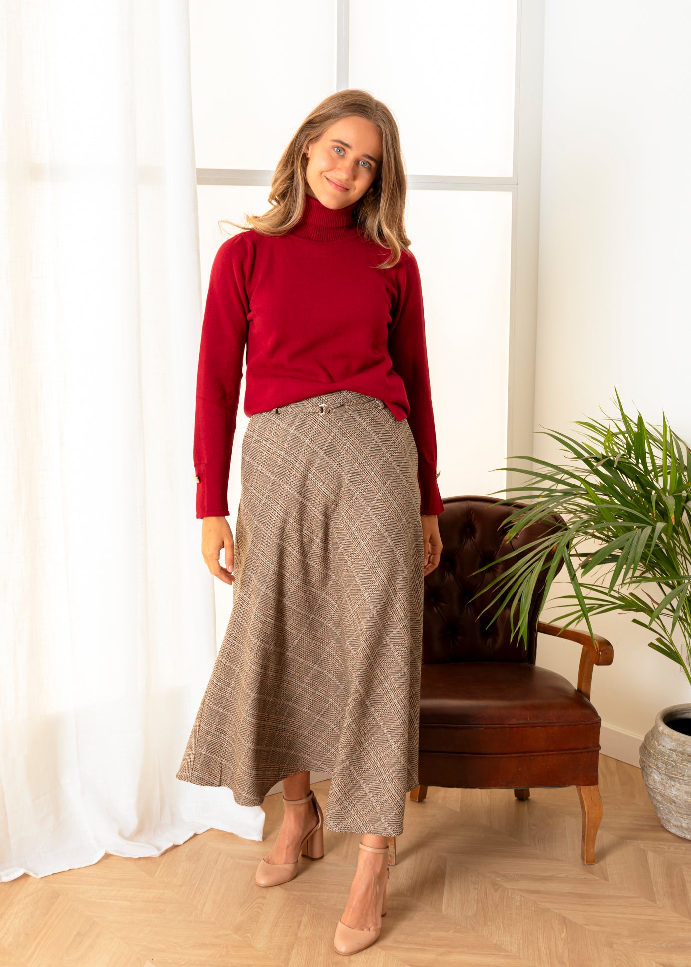 Jersey Cuello Alto Burdeos