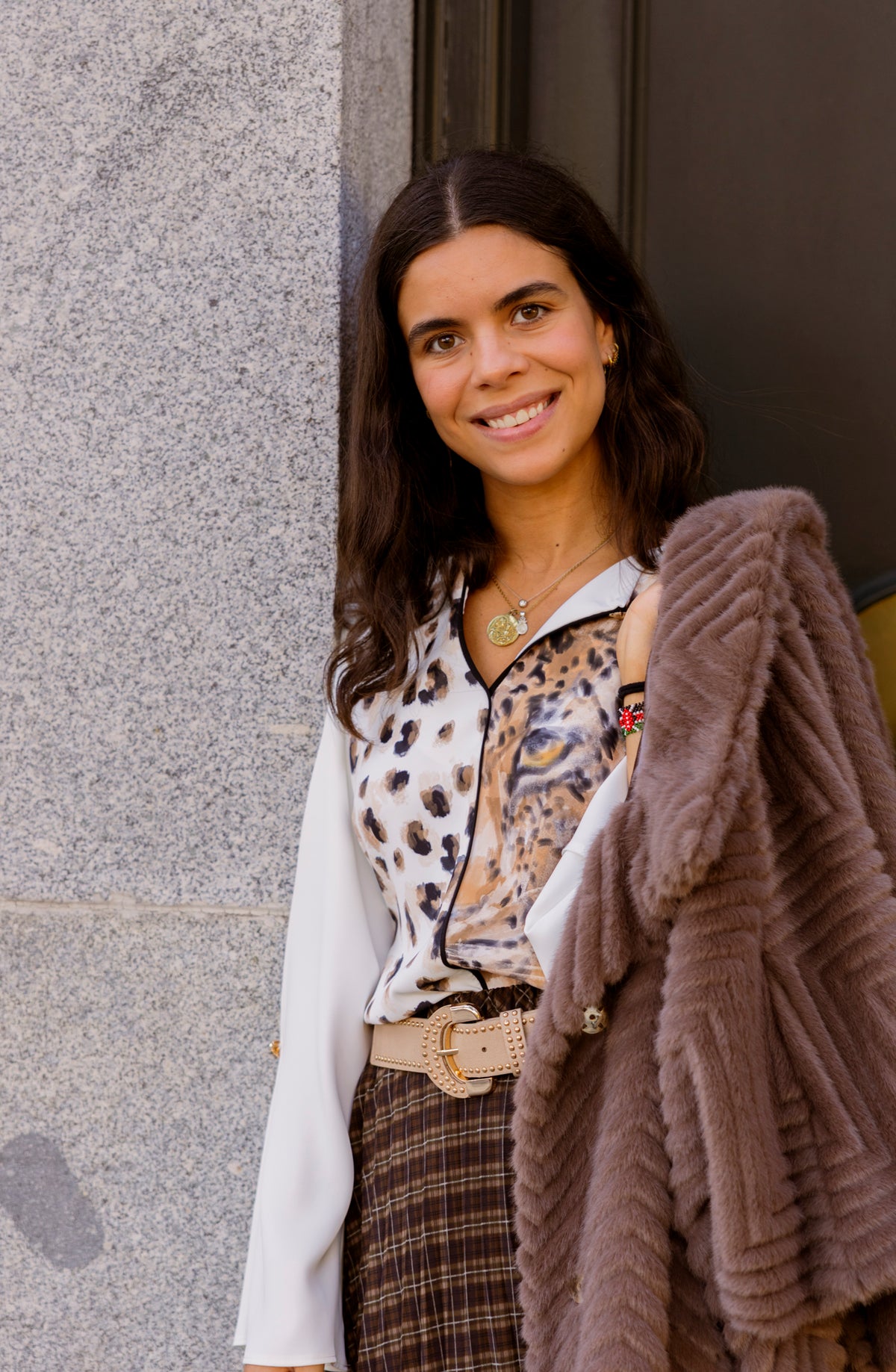 Camisa fluida print leopardo