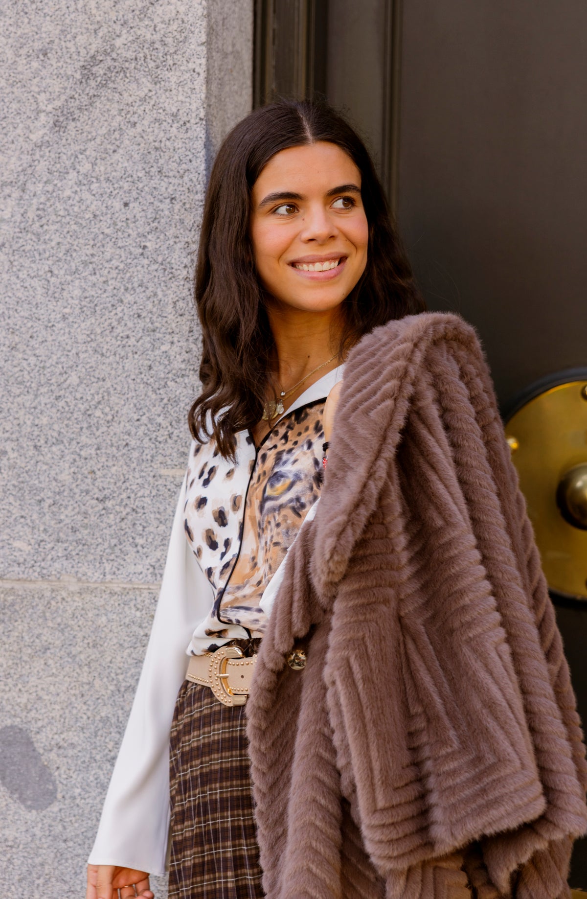 Camisa fluida print leopardo