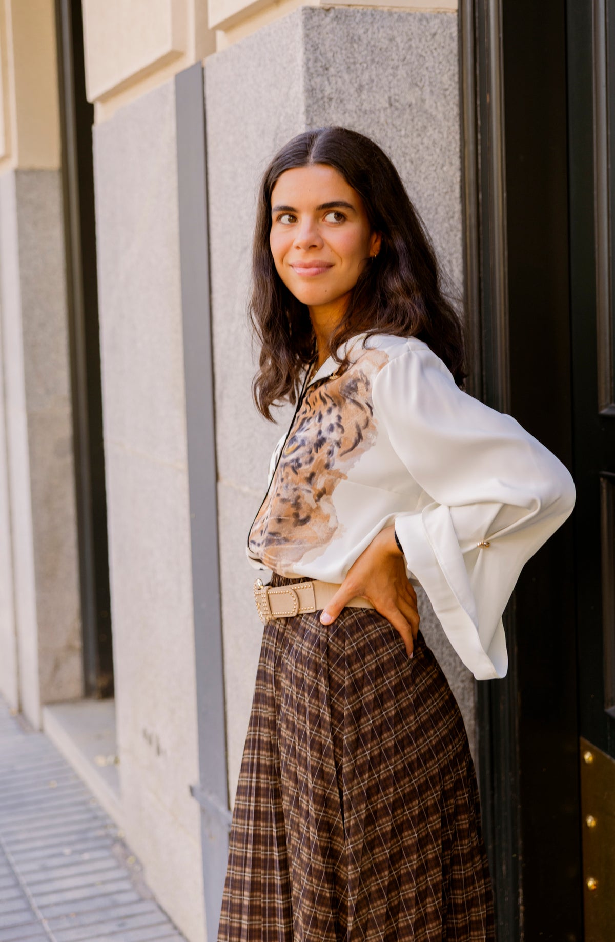 Camisa fluida print leopardo