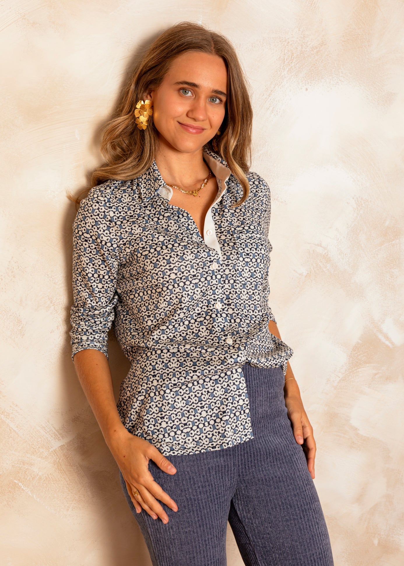 Camisa Estampada Elastica