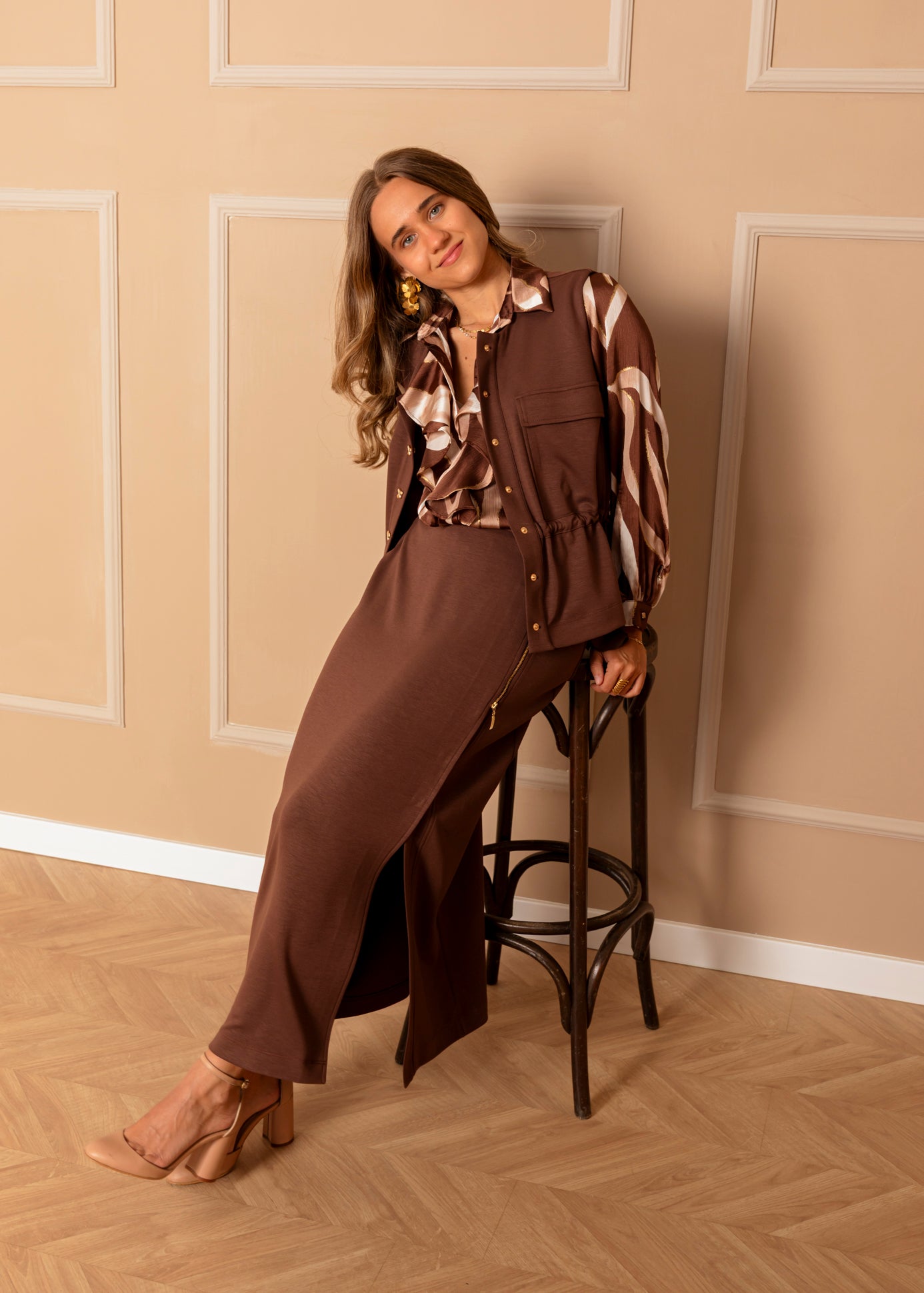 Falda Punto Chocolate