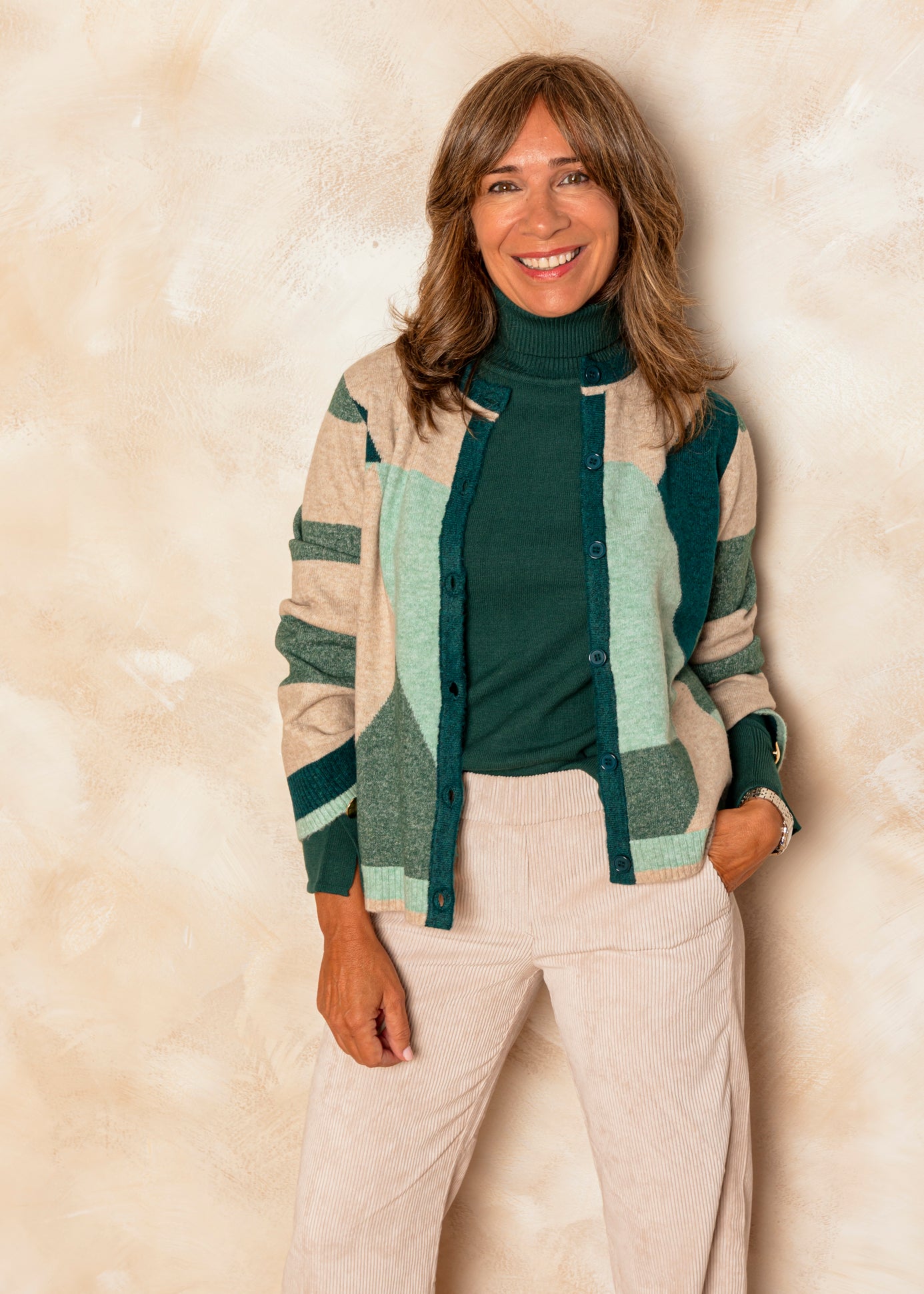 Chaqueta punto Geometrica