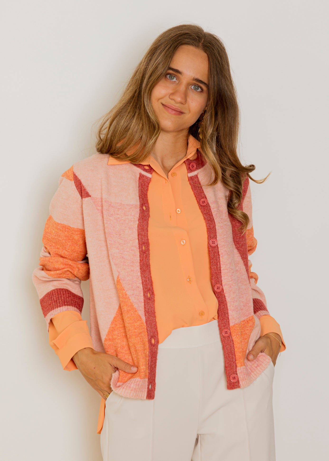 Chaqueta de Punto Geometrica