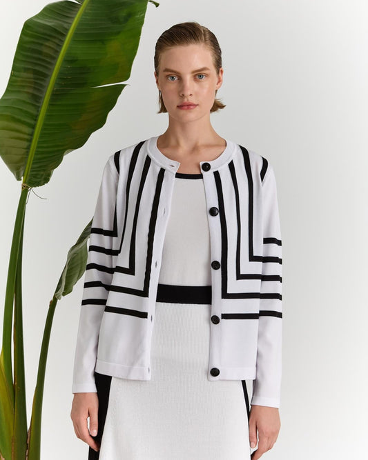 Cardigan Geometrico
